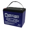 Mighty Max Battery 12V 75AH GEL Battery Replacement for Gendron-Solo XLC Bariatric ML75-12GEL179